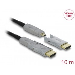 Кабел Delock Active Optical Cable, HDMI мъжко - HDMI мъжко, 4K 60 Hz, 10 m