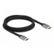 Кабел Delock Ultra High Speed, HDMI мъжко - HDMI мъжко, 48 Gbit/s, 8K 60 Hz, 2 м, Сив, DELOCK-83996