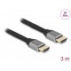 Кабел Delock Ultra High Speed, HDMI мъжко - HDMI мъжко, 48 Gbit/s, 8K 60 Hz, 3 м, Сив, DELOCK-83997