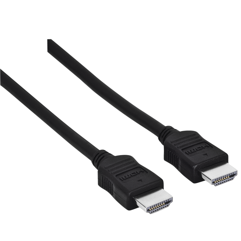 Кабел HAMA 205001, HDMI мъжко - HDMI мъжко,10.2 Gbit/s, 1080p, 3 м, Екраниран, Черен, HAMA-205001
