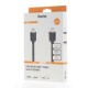 Кабел HAMA 205004, HDMI мъжко - HDMI мъжко, 4K, 18Gbit/s, Ethernet, 0.75 м, Екраниран, Черен, HAMA-205004