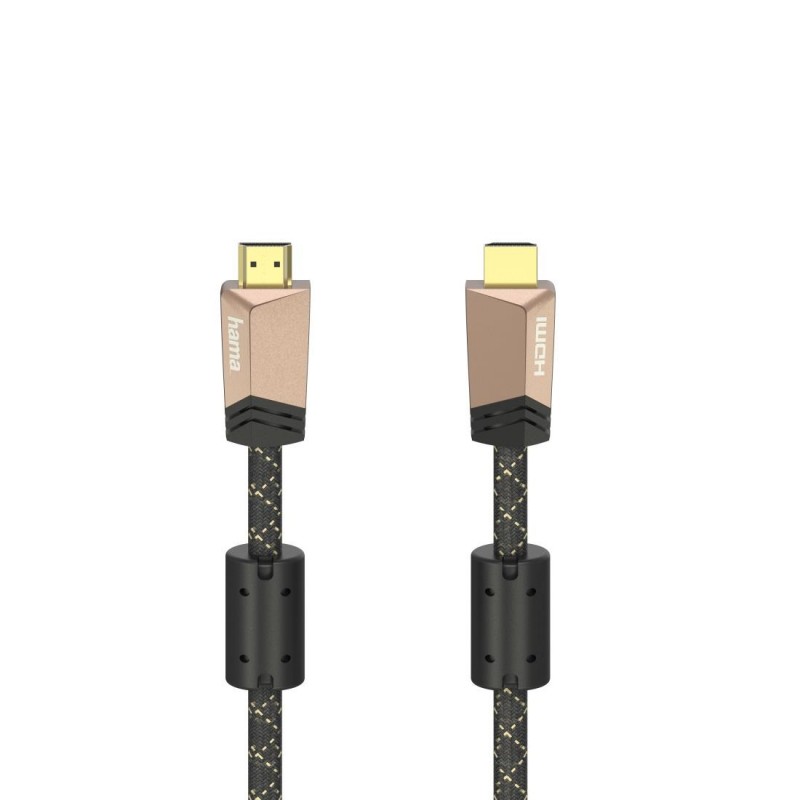 Кабел HAMA Premium, HDMI мъжко - HDMI мъжко, 1.5 м, Ферит, Позлатени конектори, HAMA-205025