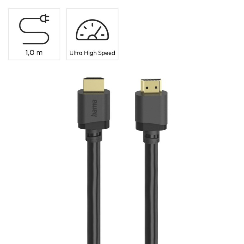 Кабел HDMI - HDMI Ultra HD, 8K, 48 Gbit/s, Ethernet, позл.конектори, 1 м
