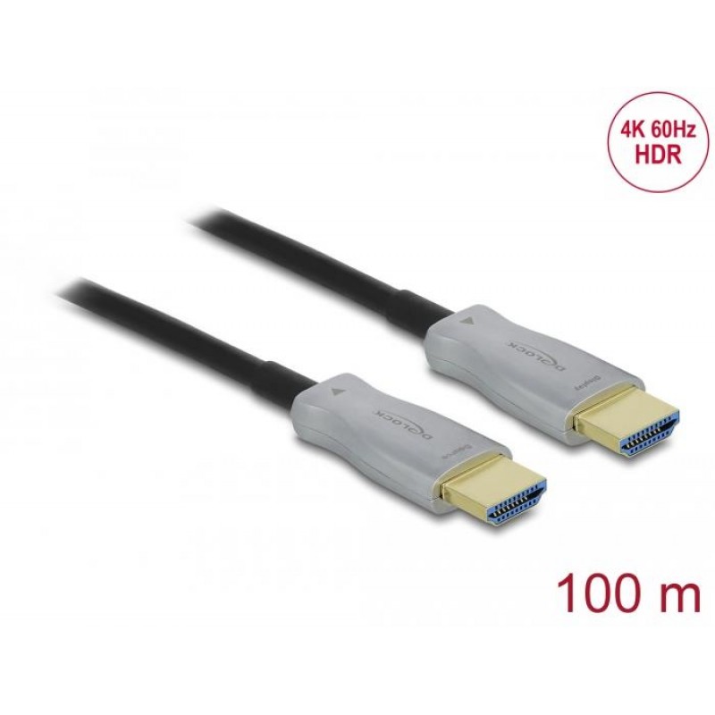 Оптичен кабел Delock, HDMI 4K, 60 Hz, 100 m, DELOCK-84137