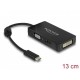 Адаптер 3 в 1 Delock 63925 USB-C мъжко - VGA DVI HDMI женско, Черен, DELOCK-63925