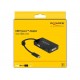 Адаптер 3 в 1 Delock 63925 USB-C мъжко - VGA DVI HDMI женско, Черен, DELOCK-63925