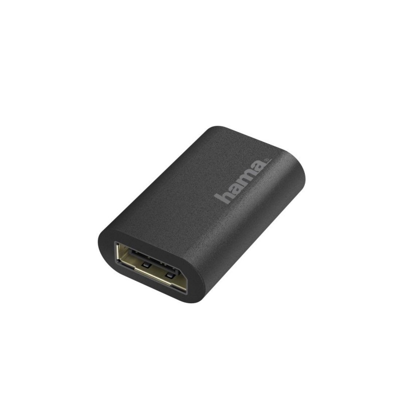 Адаптер HAMA, DisplayPort мъжко - DisplayPort  женско, Ultra HD, 4K, Черен, HAMA-200345