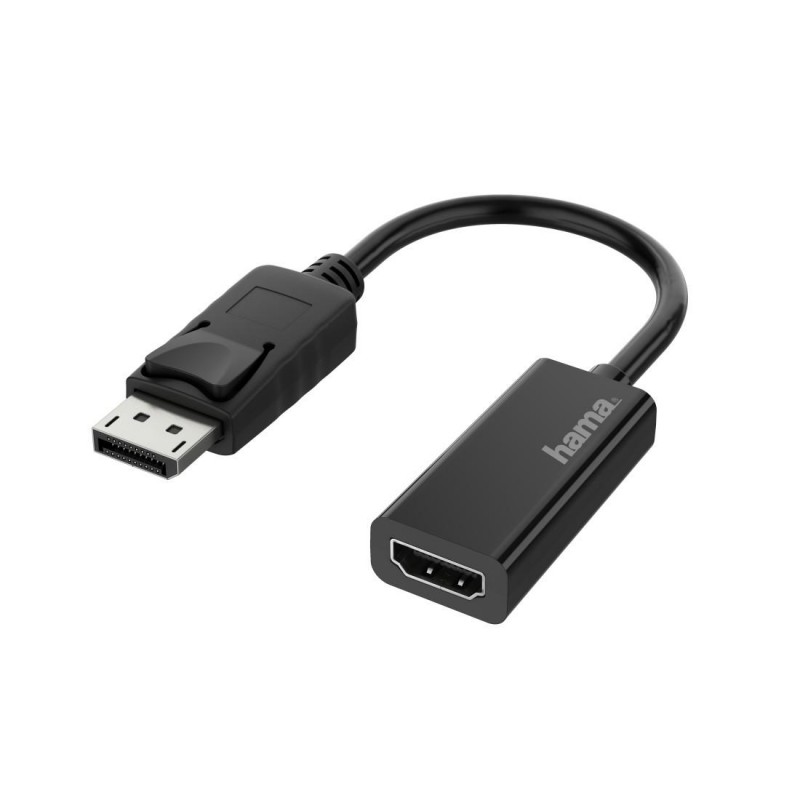 Адаптер HAMA, DisplayPort мъжко - HDMI женско, Ultra HD, 4K, Черен, HAMA-200335