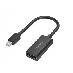 Адаптер HAMA, MiniDisplayPort мъжко - DisplayPort женско, Ultra-HD 4K, Essential, Черен