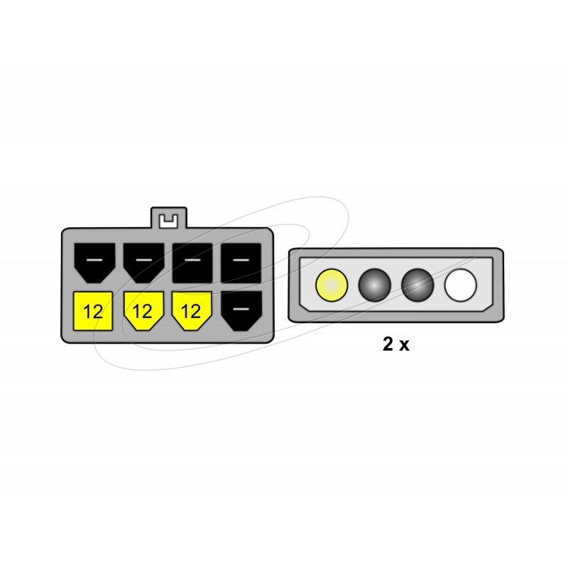 Delock Кабел PCI Express захранване 8 pin към 2 x 5¼“  за видео-карти, 12V, 15 см,  82397