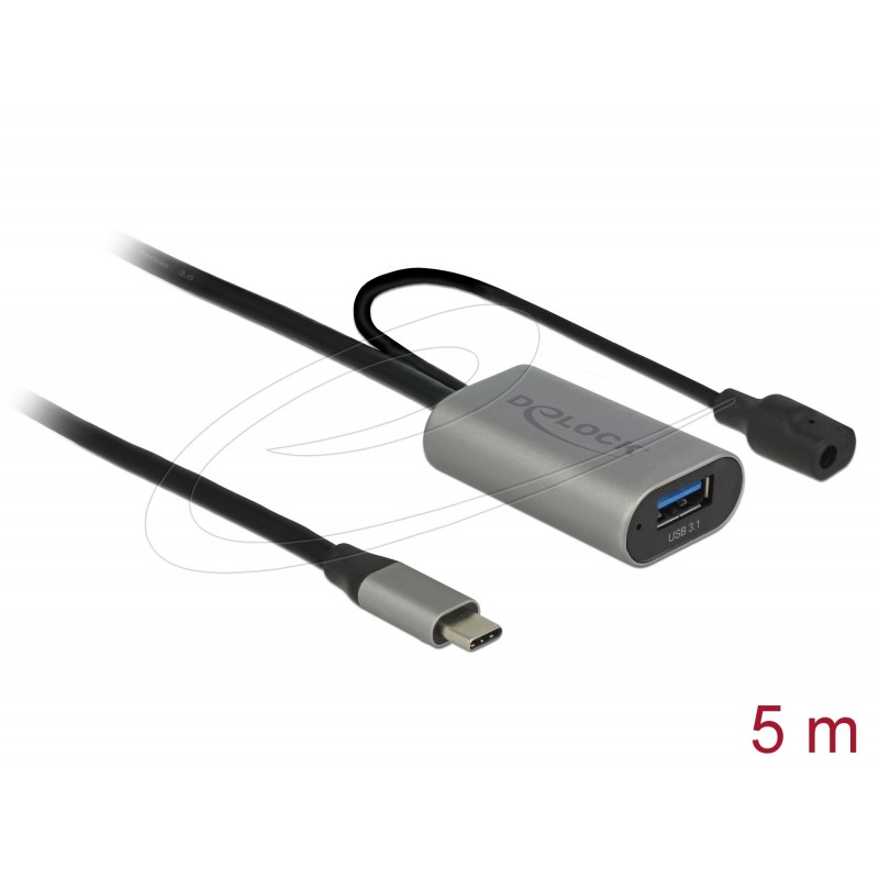 Delock Кабел активен удължителен USB-C към USB-A женско , 5m