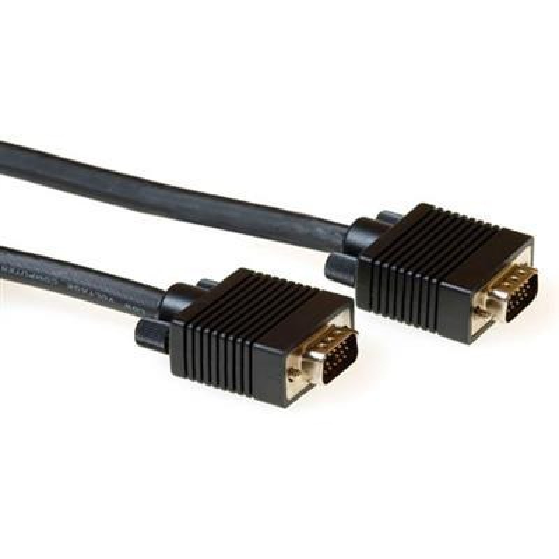 Кабел ACT AK4271, VGA мъжко - VGA мъжко, 15 pin, 15 м, Черен, Булк, EWENT-ACT-CAB-AK4271
