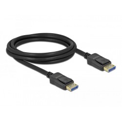 Кабел Delock DisplayPort 2.0 мъжко - DisplayPort мъжко, 2.0м, 10K, Черен