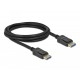 Кабел Delock DisplayPort 2.0 мъжко - DisplayPort мъжко, 2.0м, 10K, Черен, DELOCK-80262