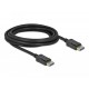 Кабел Delock DisplayPort 2.0 мъжко - DisplayPort мъжко, 3.0м, 10K, Черен, DELOCK-80263