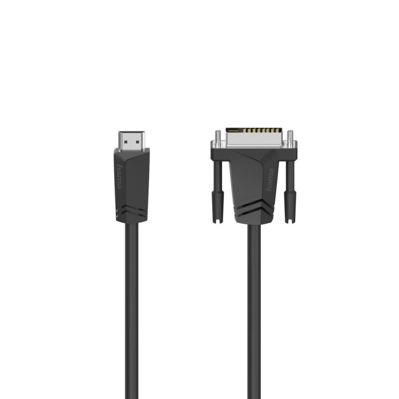 Кабел HAMA 205018, HDMI мъжко - DVI/D мъжко, 1.5 м, Екраниран, Черен, HAMA-205018