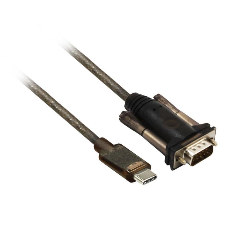 Конвертор ACT AC6002, USB-C мъжко - RS232 мъжко, 9 pin, 1.5 м, Черен-EWENT-ACT-AC6002